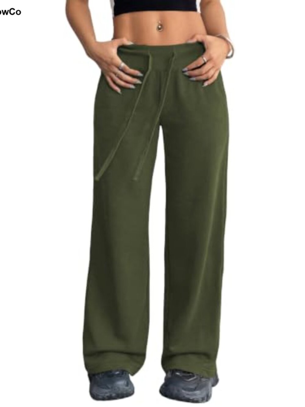 Women's Lightweight Wide Leg Sweatpants Drawstring High Waist Lounge Pants